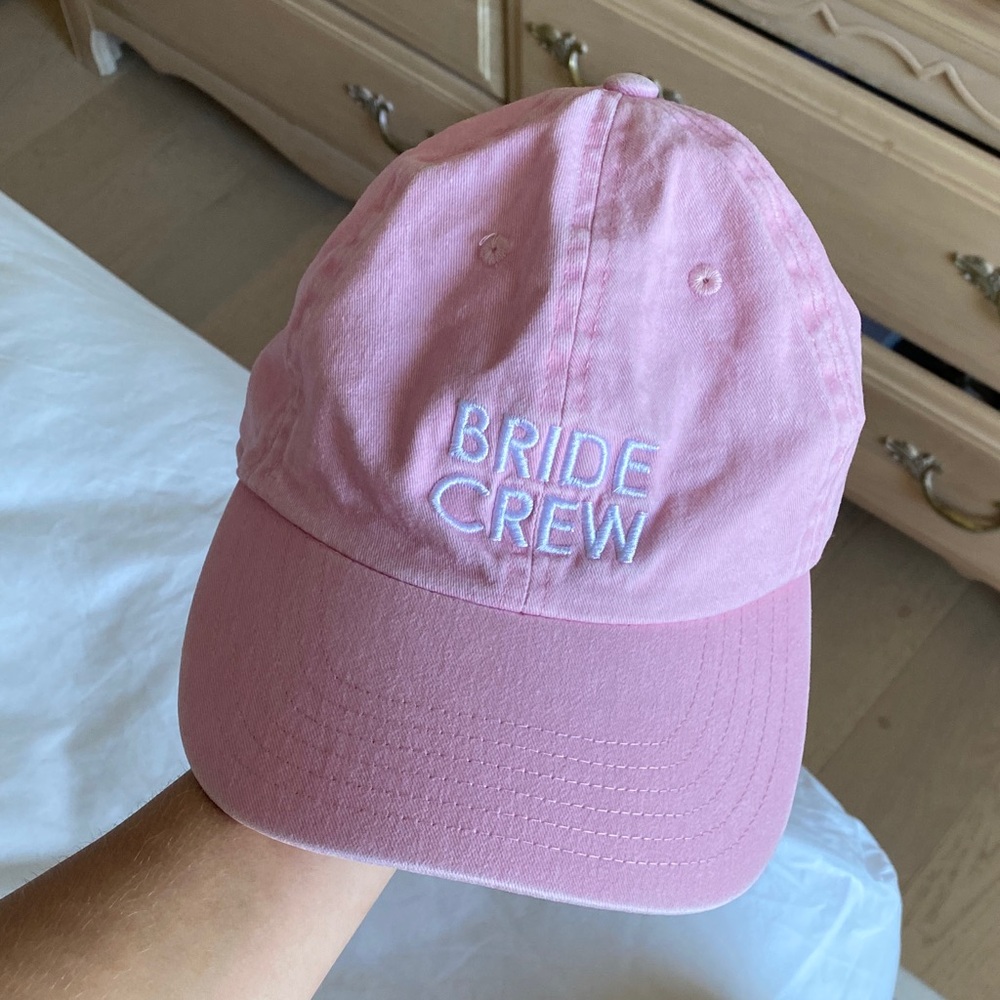 Pink 'Bride Crew' Baseball Cap - image 1
